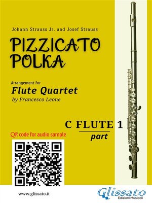 cover image of Flute 1 part of "Pizzicato Polka" Flute Quartet Sheet Music